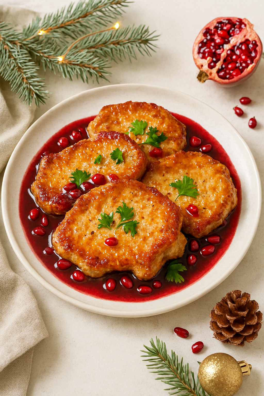 Свиные отбивные с гранатовым соусом - пошаговый рецепт