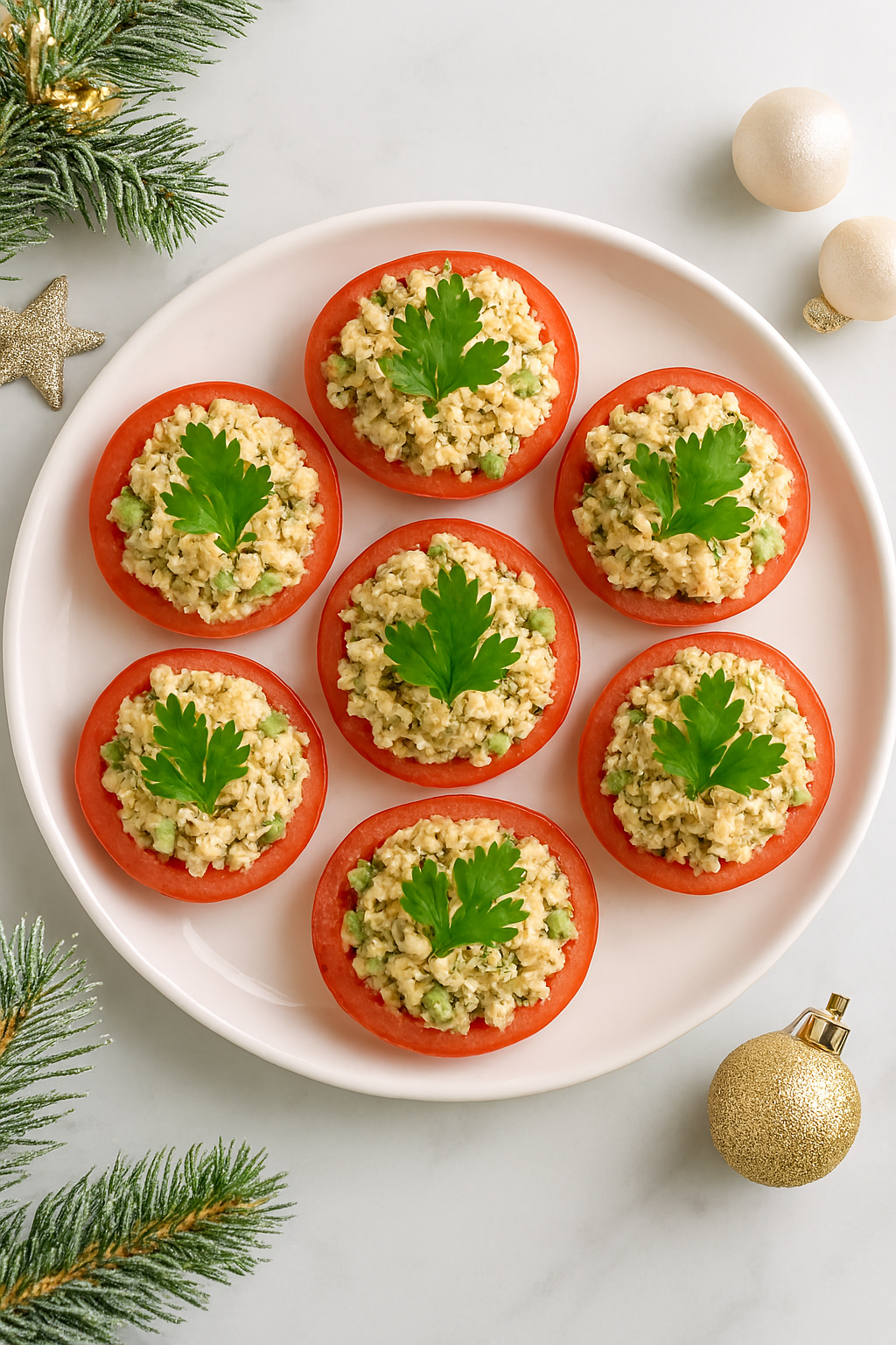 Закуска из помидоров с курицей и орехами - рецепт