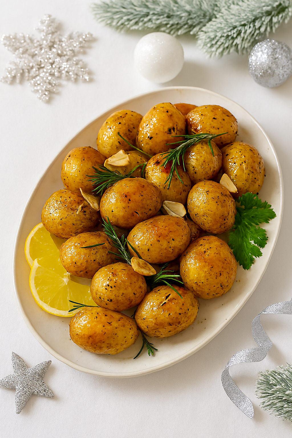 Запеченный картофель с чесноком - рецепт