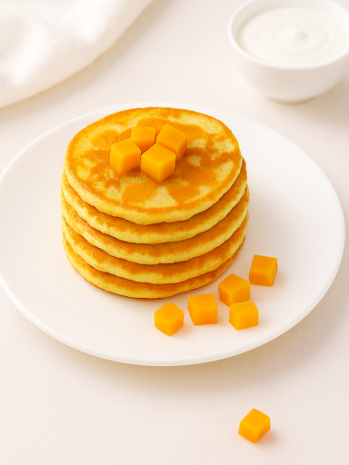 Оладьи с хурмой на кефире - рецепт