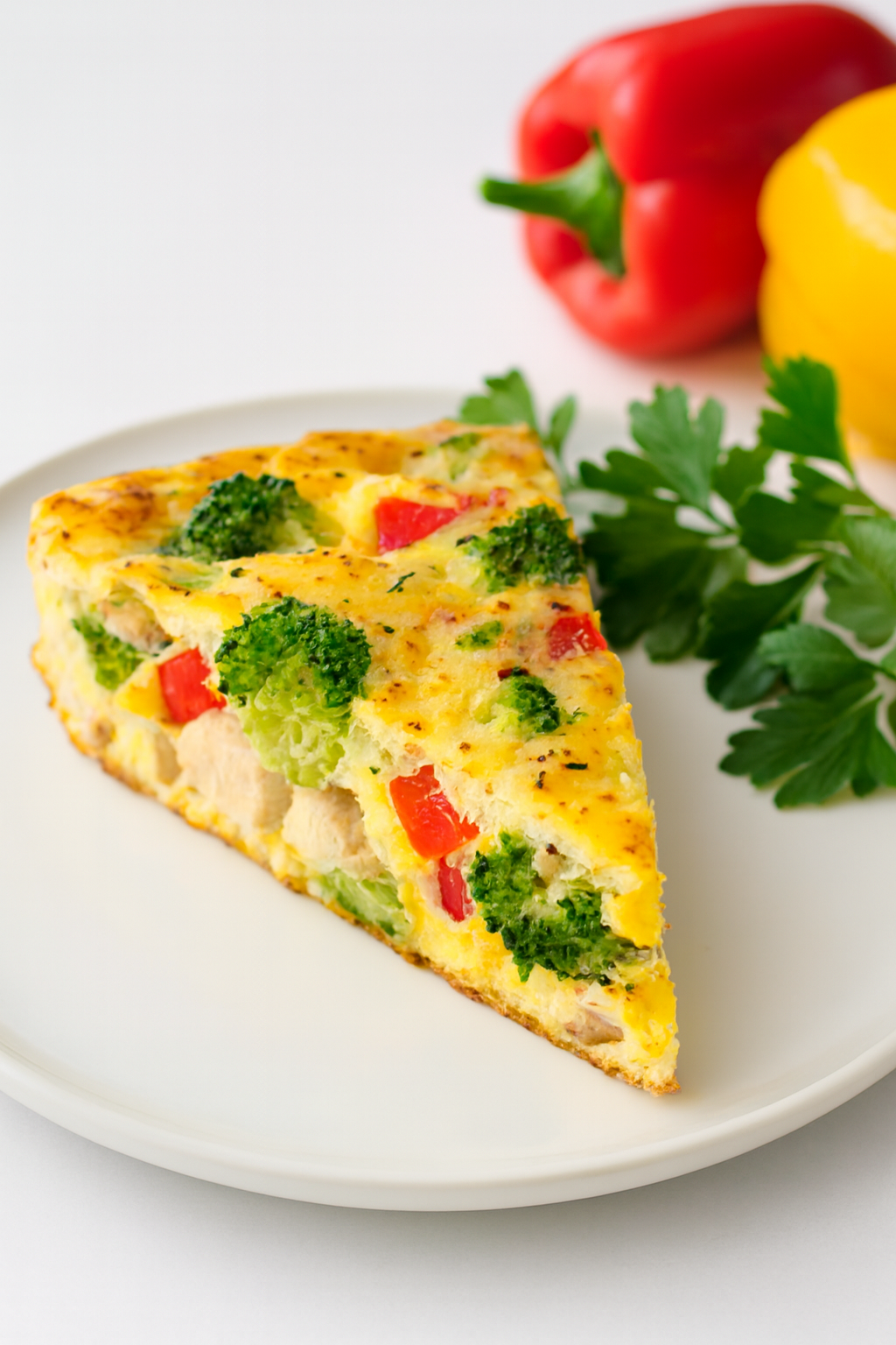 Омлет с индейкой и овощами в духовке – рецепт