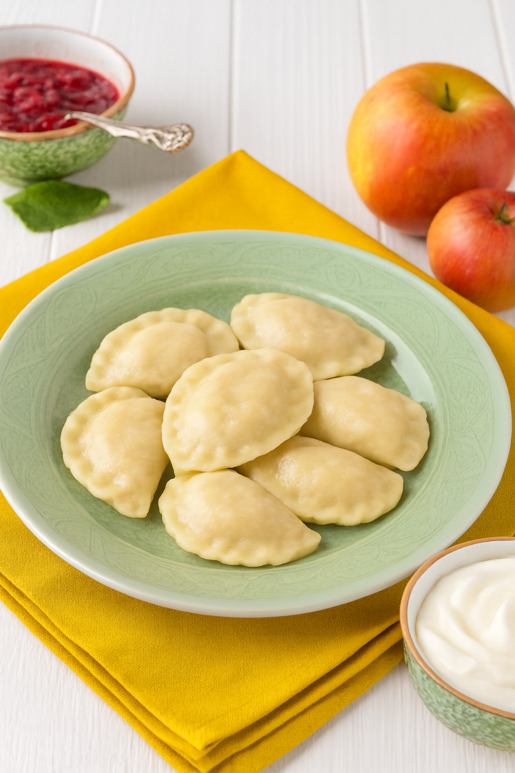 Вареники с яблоками и корицей - рецепт