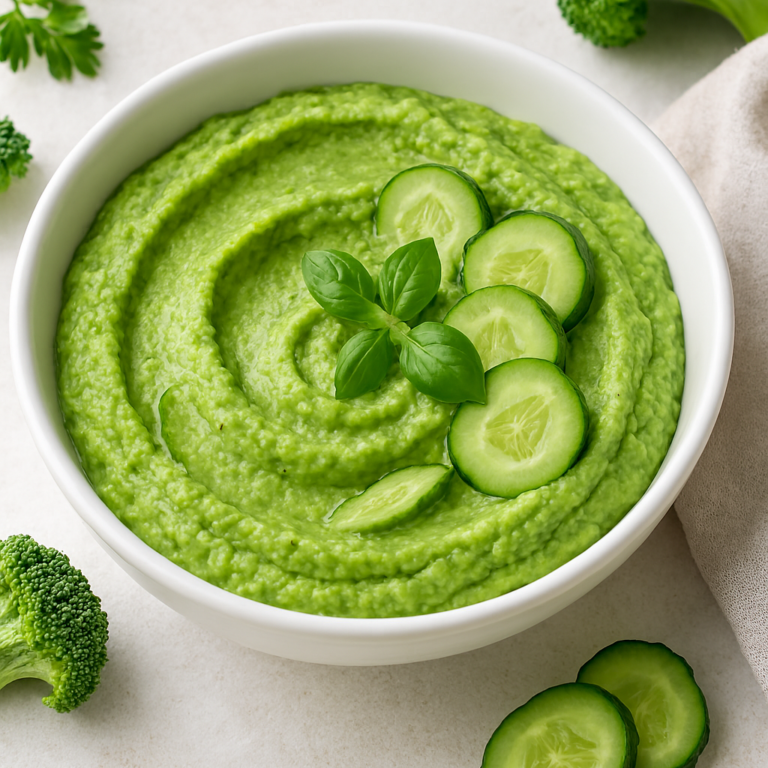 Пюре из брокколи со сливками - пп рецепт